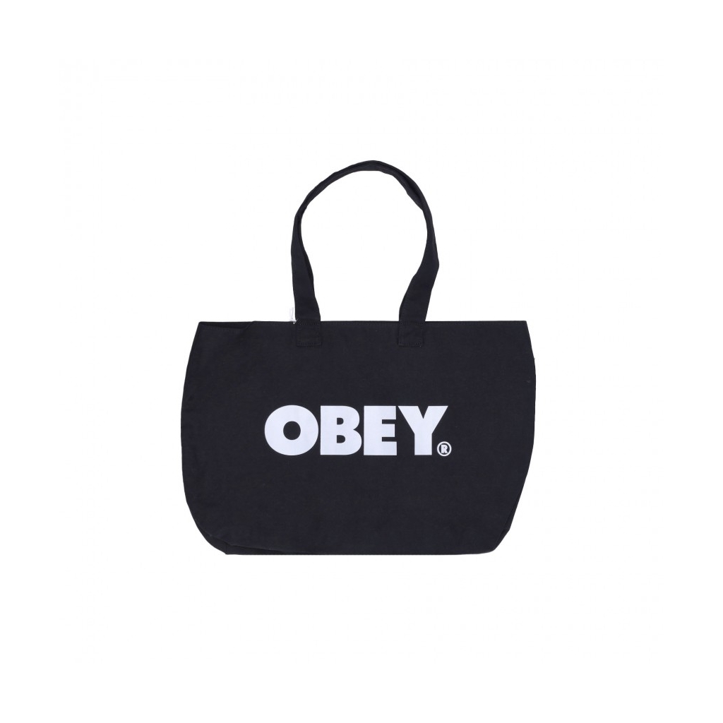 OBEY - borsa di tela donna canvas tote bag BLACK/WHITE - Borse, Bow