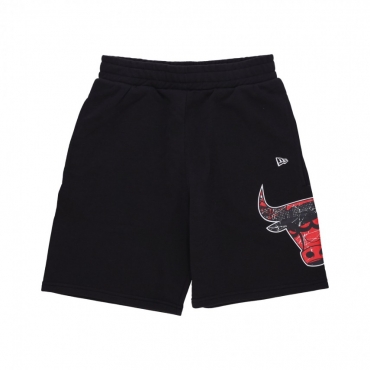 pantalone corto tuta uomo nba team logo os shorts chibul BLACK/FRONT DOOR RED