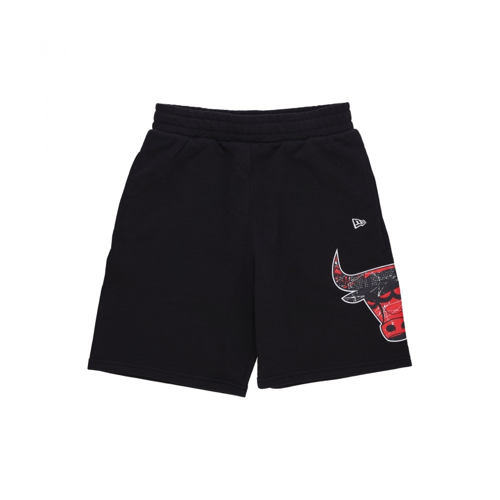 pantalone corto tuta uomo nba team logo os shorts chibul BLACK/FRONT DOOR RED