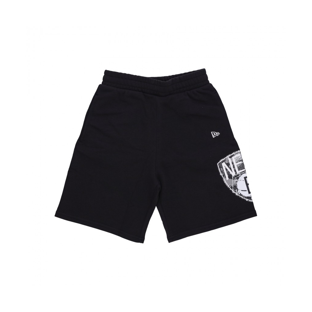 pantalone corto tuta uomo nba team logo os shorts bronet BLACK/WHITE