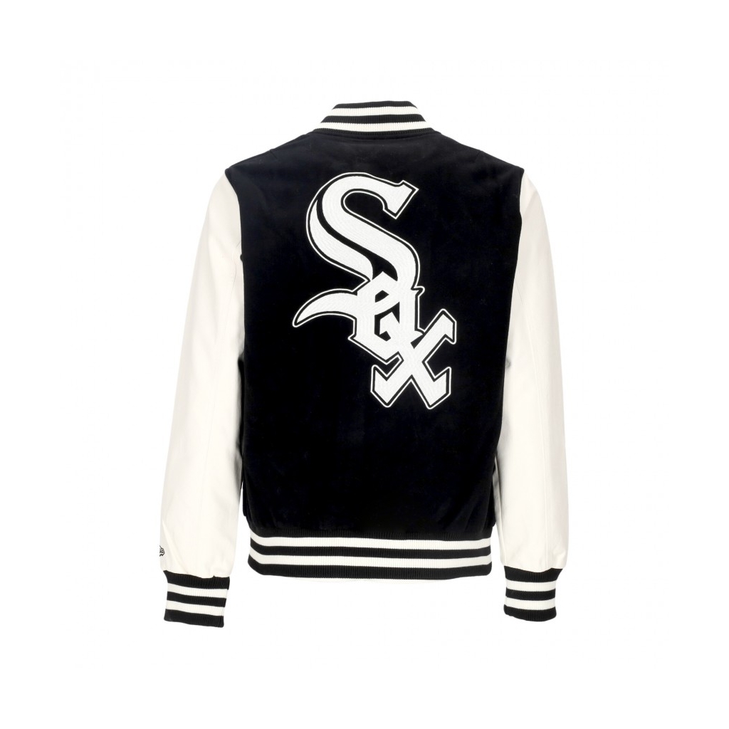 giubbotto college uomo mlb heritage varsity jacket chiwhi BLACK/OFF WHITE