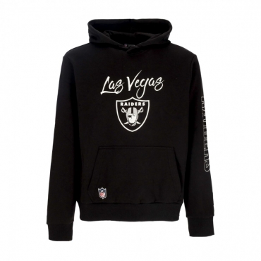 felpa cappuccio uomo nfl script hoodie lasrai BLACK/WHITE