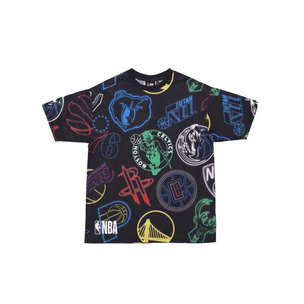 NBA All Over Print Neon Black T-Shirt