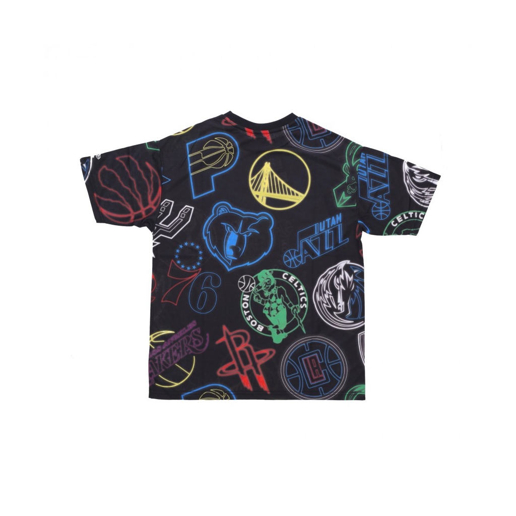 maglietta uomo nba all over print neon tee BLACK/MULTI