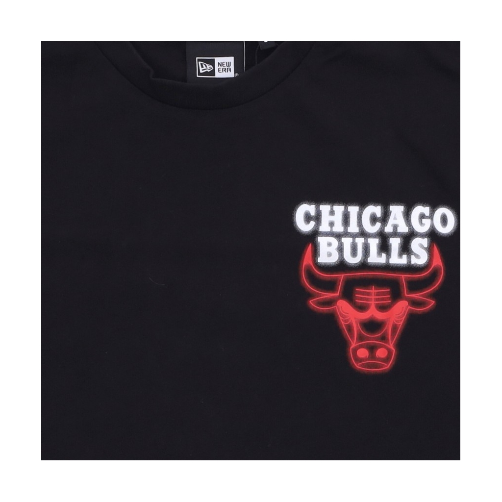 T-shirts New Era Chicago Bulls NBA Team Logo Mesh Oversized T-Shirt Black/  Front Door Red