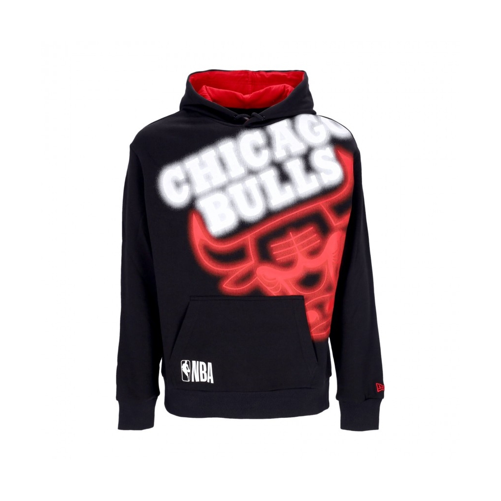 felpa cappuccio uomo nba enlrgd neon po hoodie chibul BLACK/FRONT DOOR RED