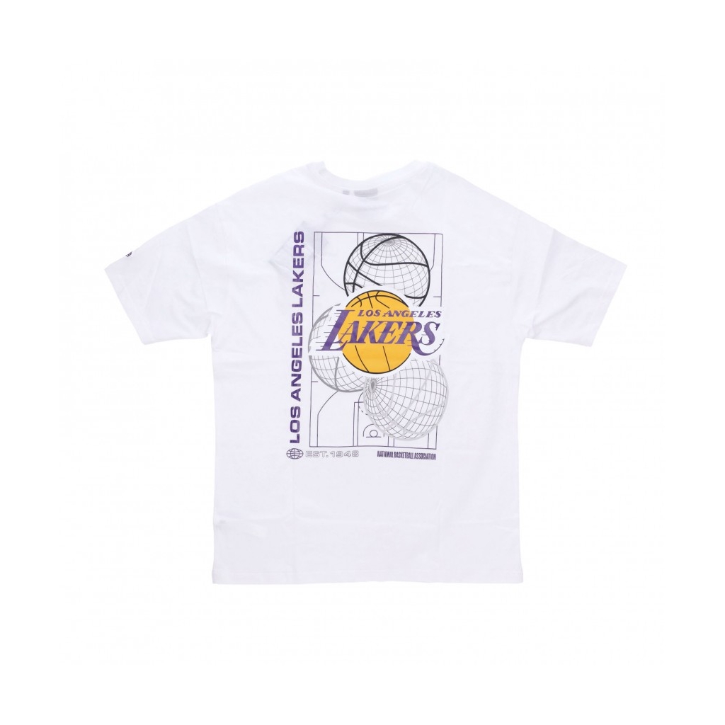 maglietta uomo nba os bball graphic tee loslak WHITE/BLACK