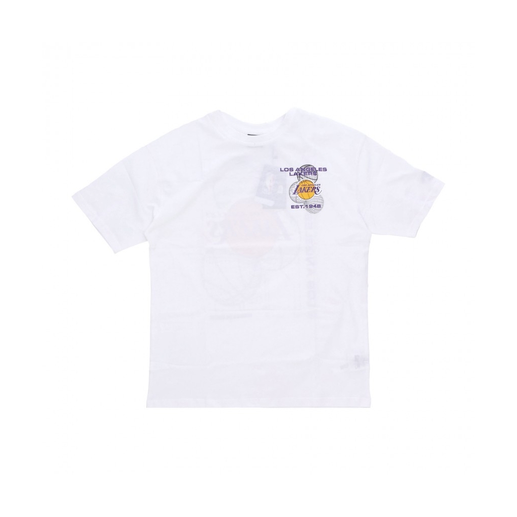 maglietta uomo nba os bball graphic tee loslak WHITE/BLACK