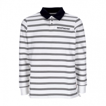 polo manica lunga uomo bauhaus stripe polo crewneck WHITE STRIPE