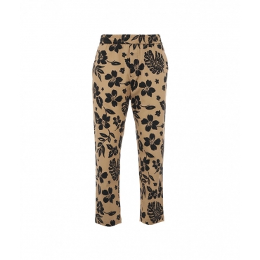 Florale Hose Beige
