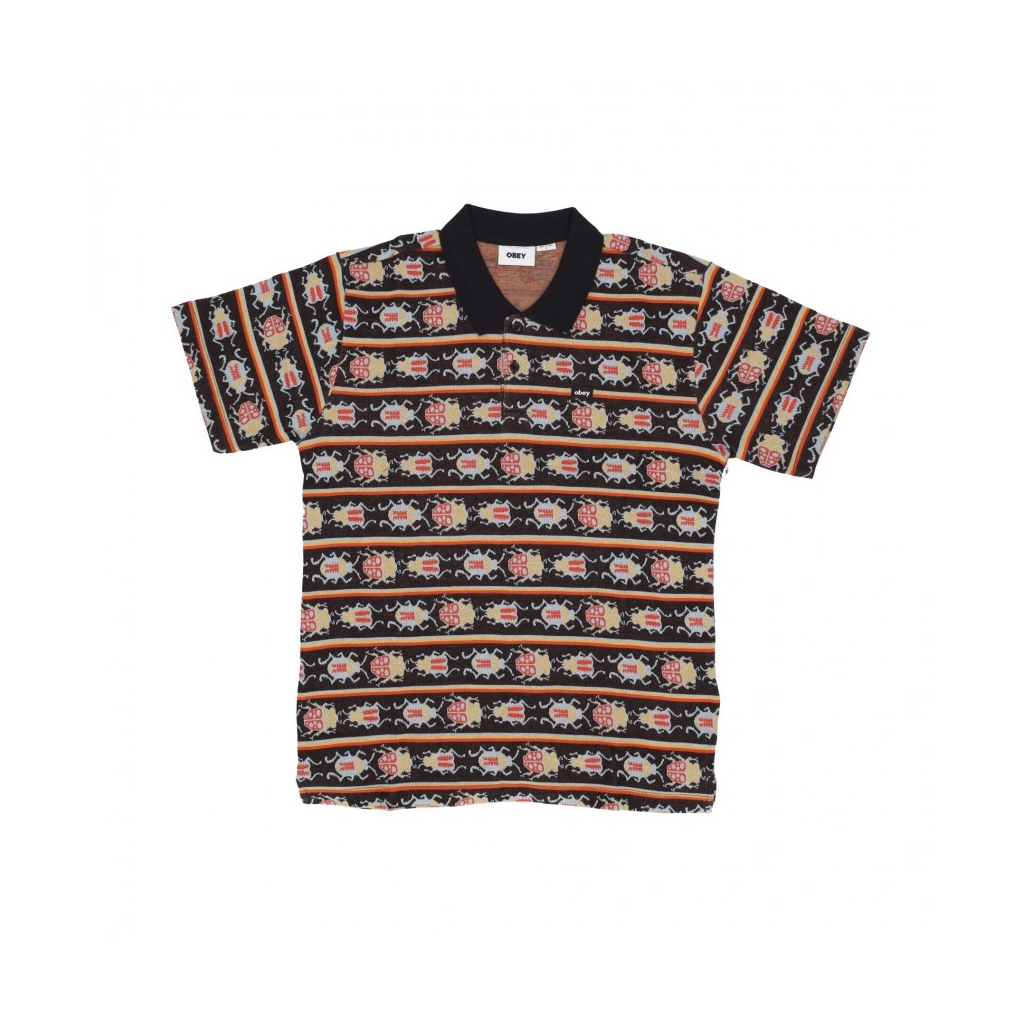 polo manica corta uomo bugs jacquard polo BLACK MULTI