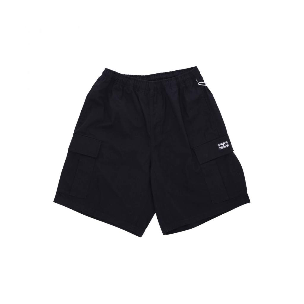 pantalone corto uomo easy ripstop cargo short BLACK