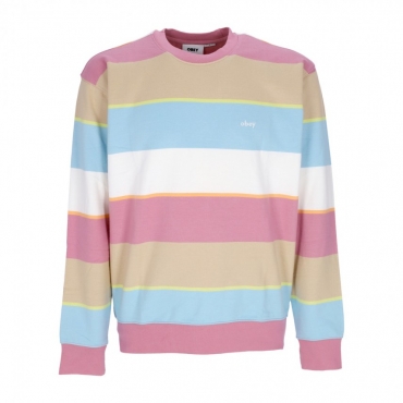 felpa girocollo uomo resol stripe crew fleece VINTAGE PINK MULTI