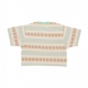 maglietta donna esther cropped tee GREEN FIG MULTI