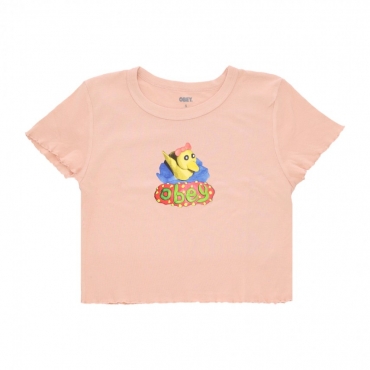 maglietta donna clay duck cropped emma fitted tee PEACH SAND