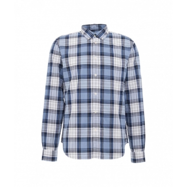 Camicia Madras blu