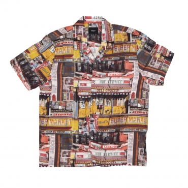 camicia manica corta uomo corner store resort shirt MULTI