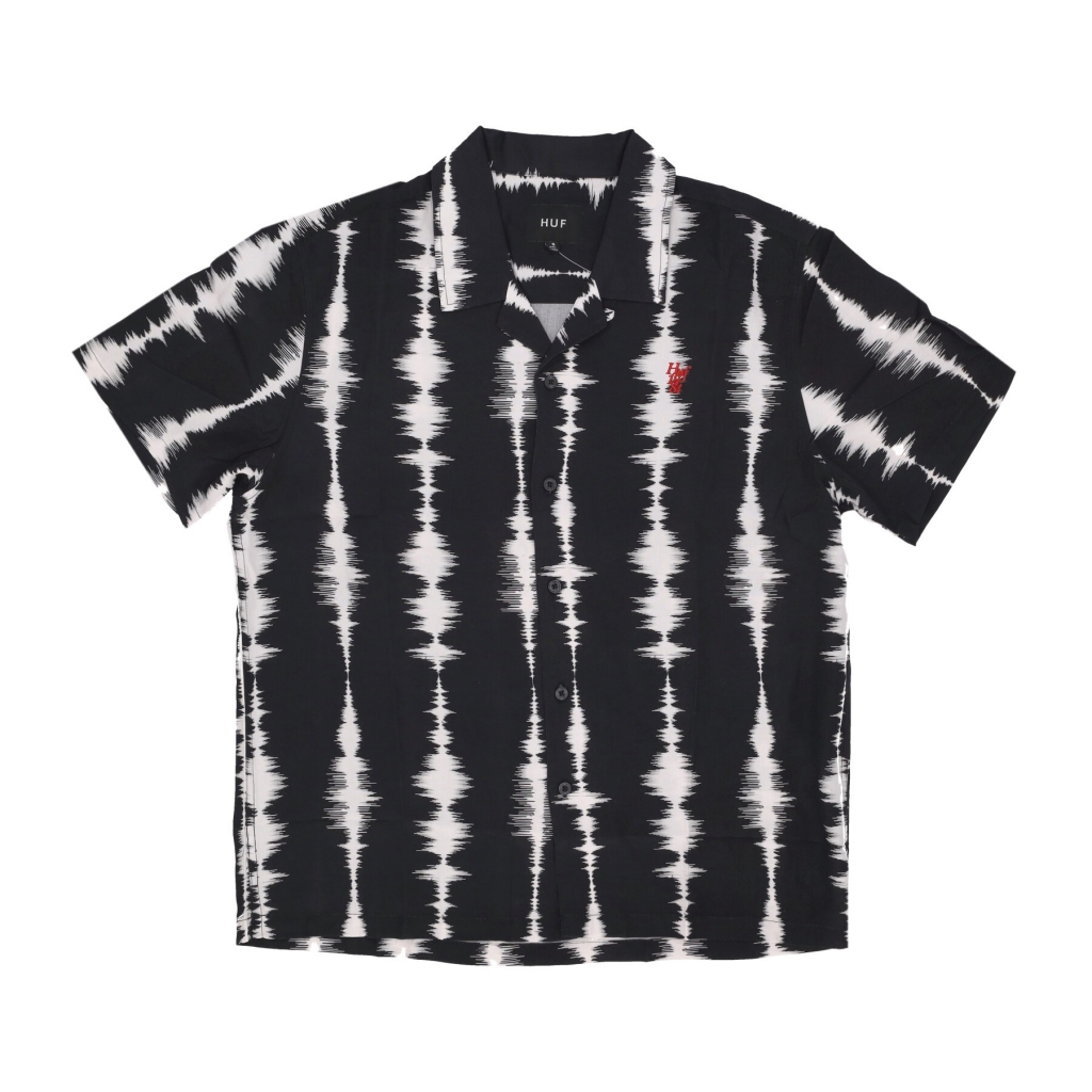 camicia manica corta uomo seismogram resort shirt BLACK