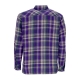 camicia manica lunga uomo banks flannel shirt PURPLE