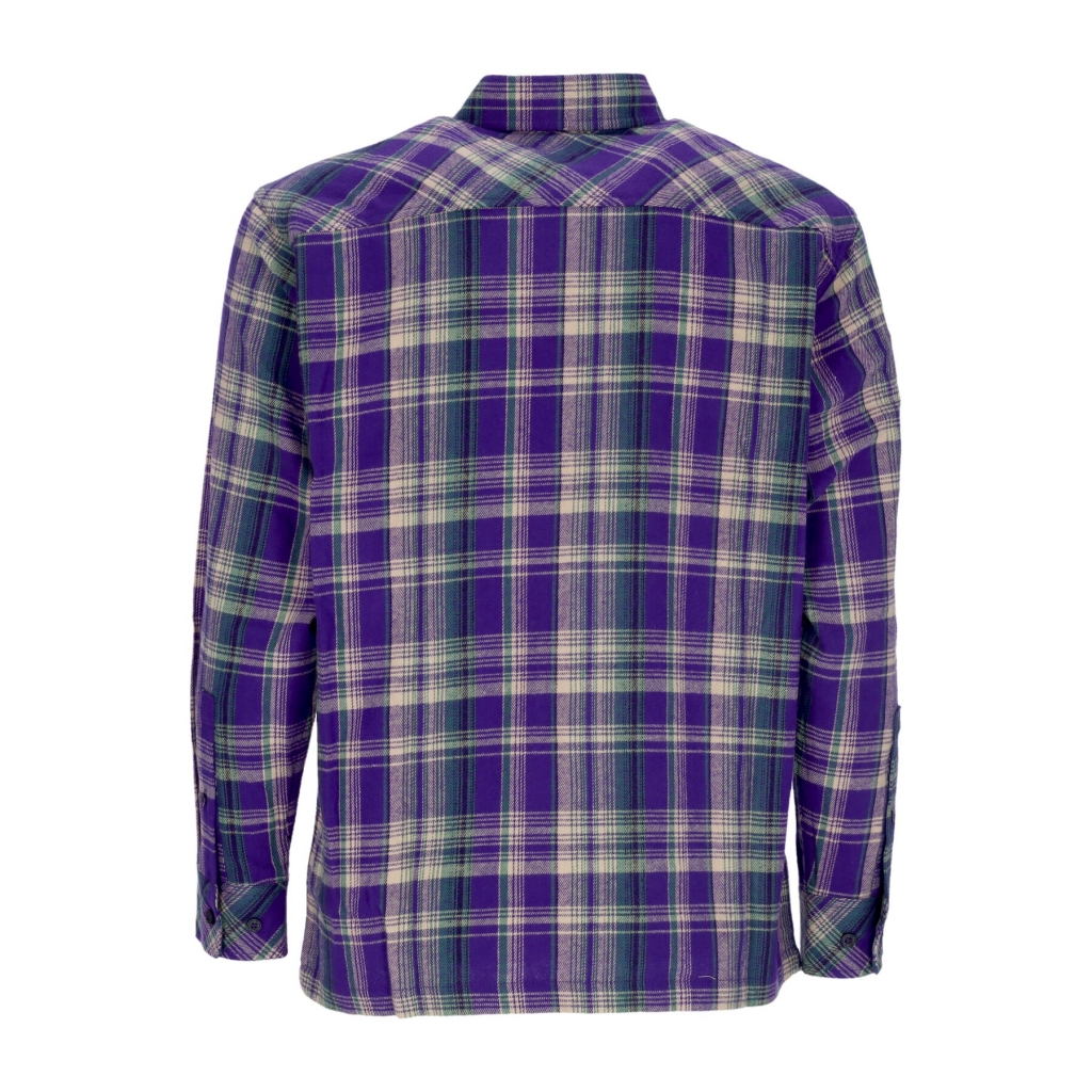 camicia manica lunga uomo banks flannel shirt PURPLE