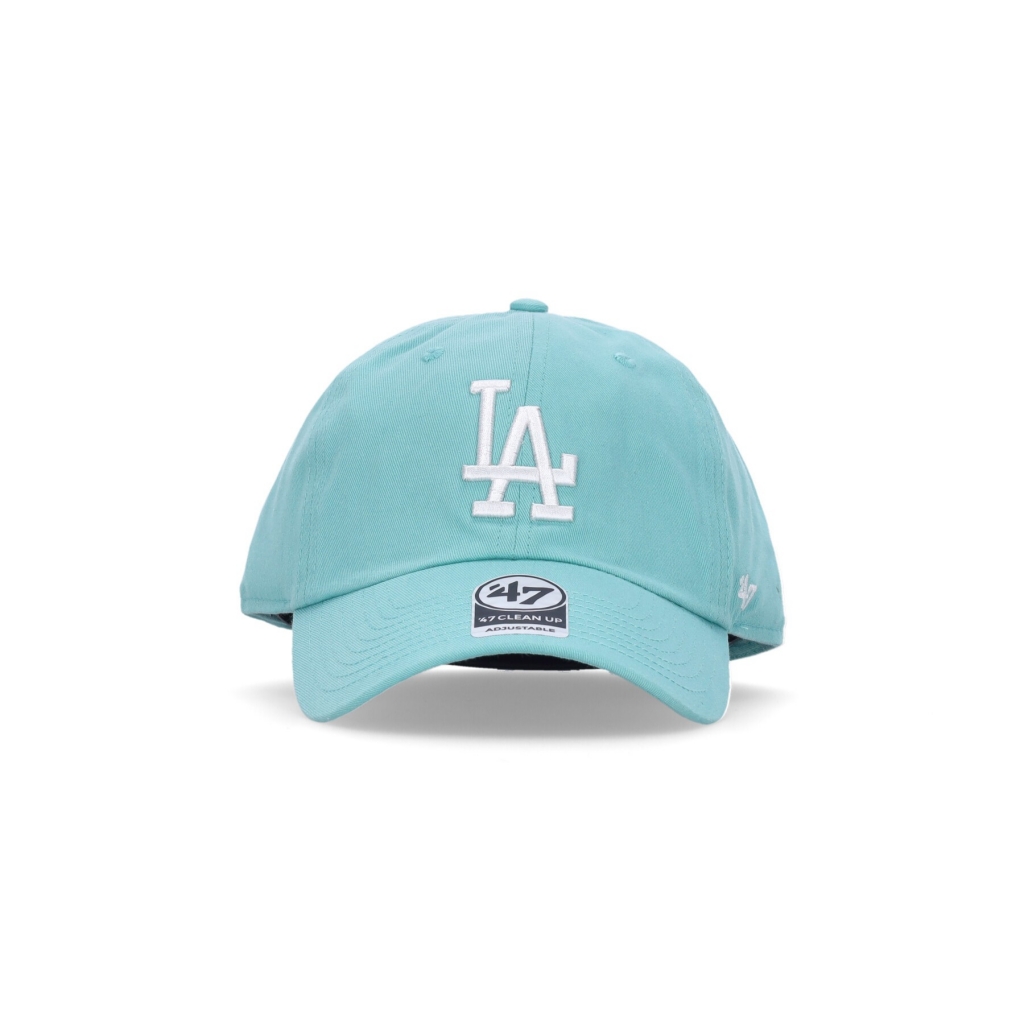 cappellino visiera curva uomo mlb clean up losdod TIFFANY BLUE/WHITE