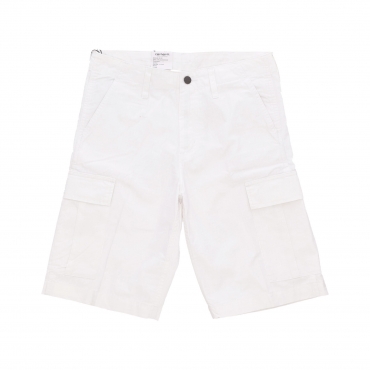 pantalone corto uomo regular cargo short WHITE RINSED