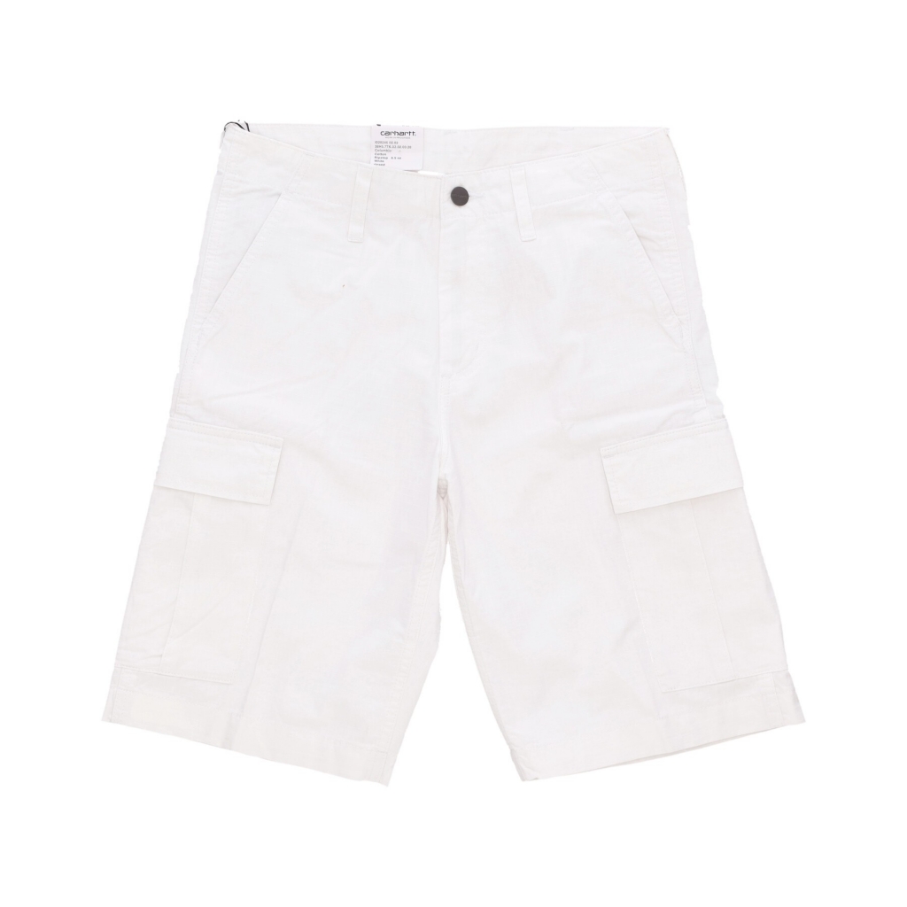 pantalone corto uomo regular cargo short WHITE RINSED