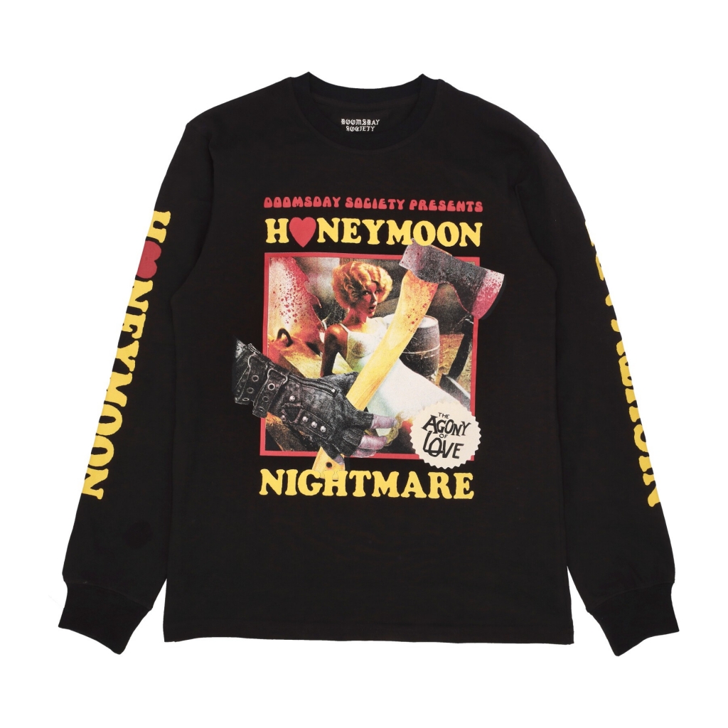 maglietta uomo honeymoon l s tee BLACK