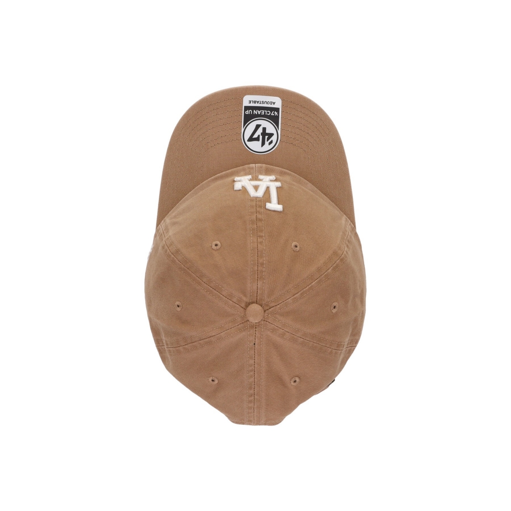 cappellino visiera curva uomo mlb clean up losdod CAMEL/WHITE