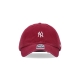 cappellino visiera curva uomo mlb baserunner clean up neyyan DARK RED/WHITE