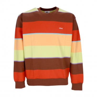 felpa girocollo uomo resol stripe crew fleece SEPIA MULTI