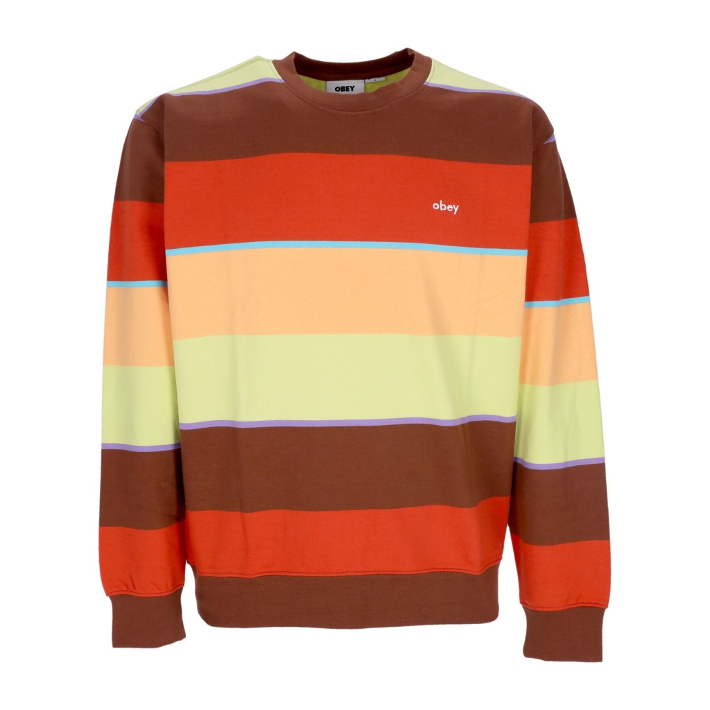 felpa girocollo uomo resol stripe crew fleece SEPIA MULTI