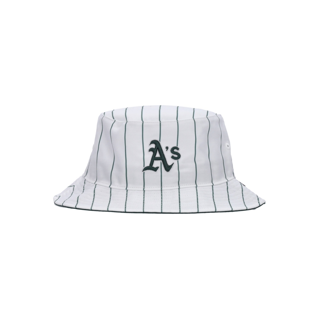 cappello da pescatore uomo mlb pinstriped bucket oakath WHITE/DARK GREEN