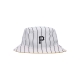 cappello da pescatore uomo mlb pinstriped bucket pitpir WHITE/BLACK