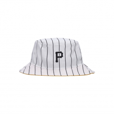 cappello da pescatore uomo mlb pinstriped bucket pitpir WHITE/BLACK