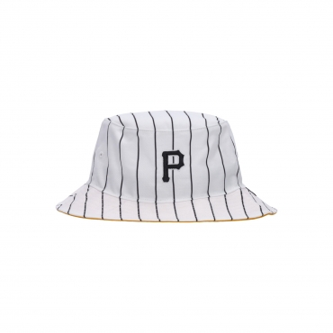 cappello da pescatore uomo mlb pinstriped bucket pitpir WHITE/BLACK