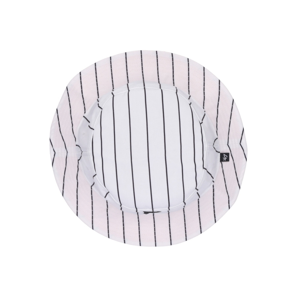 cappello da pescatore uomo mlb pinstriped bucket pitpir WHITE/BLACK