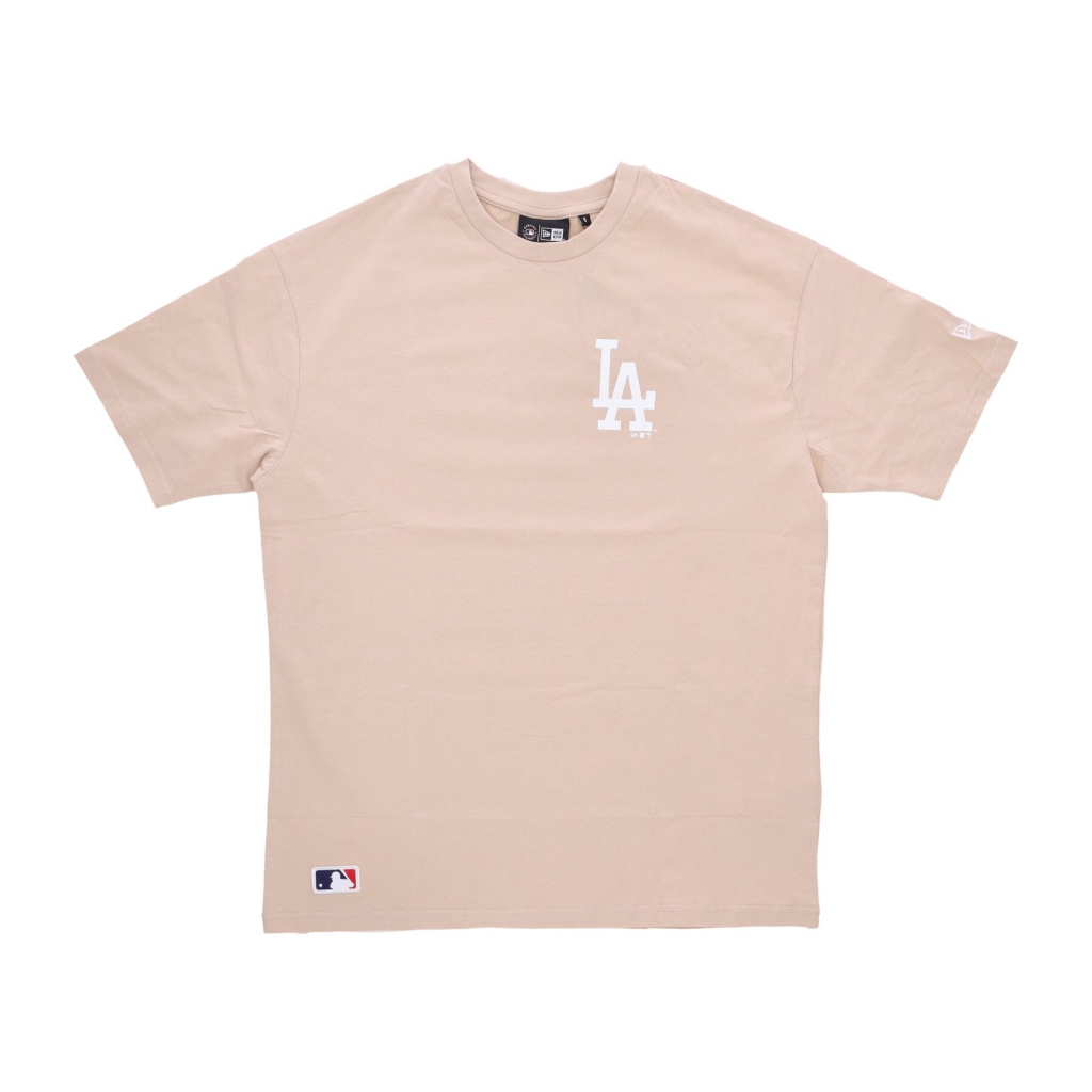 maglietta uomo mlb league essentials lc oversize tee losdod LIGHT BEIGE/WHITE