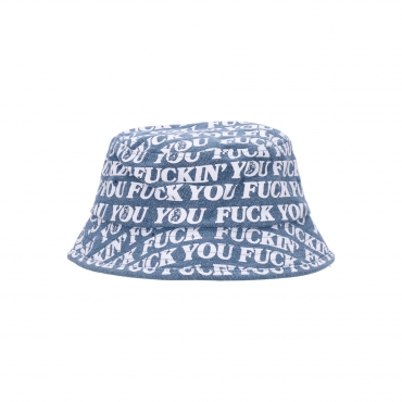 cappello da pescatore uomo fuckin fuck bucket hat MEDIUM WASH