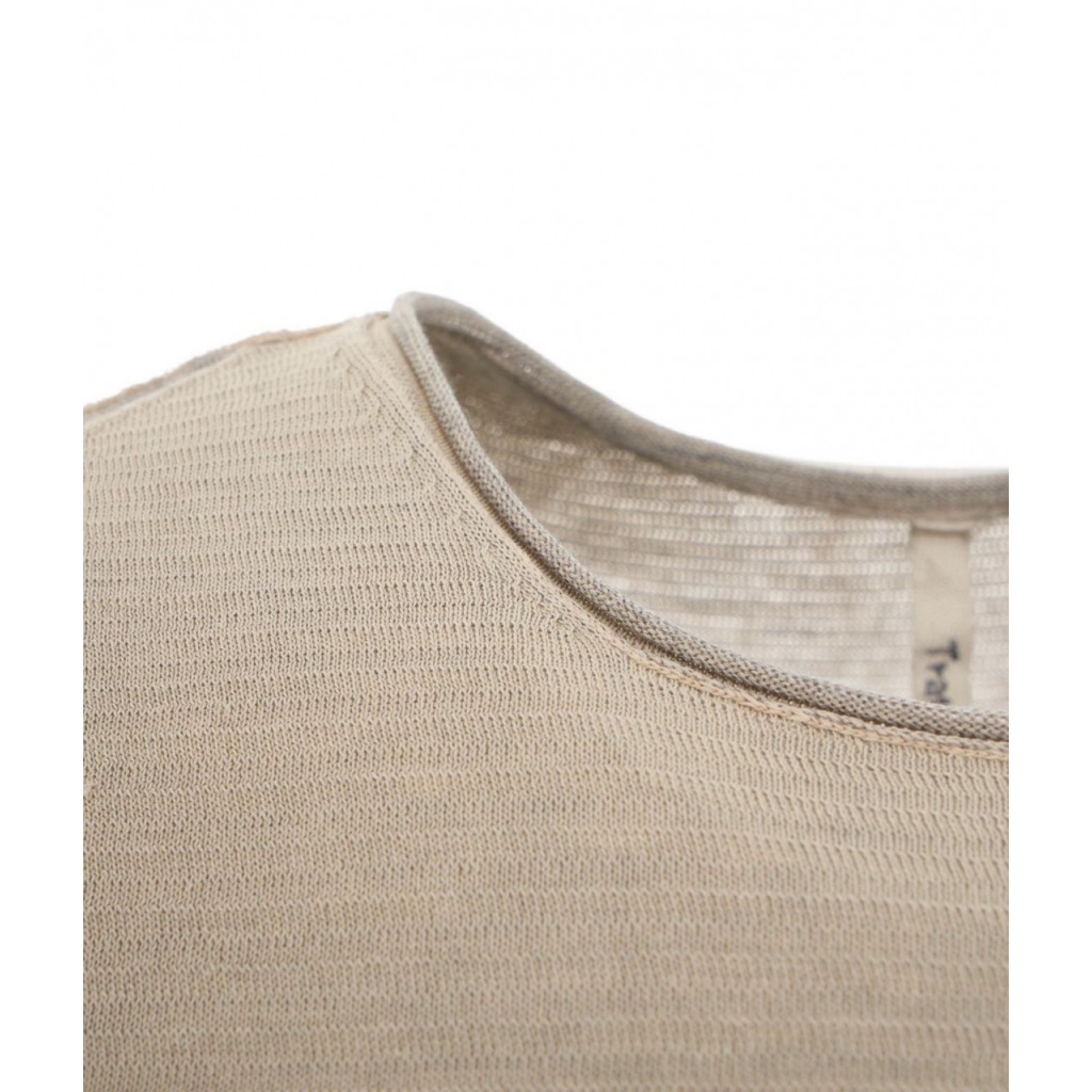 T-shirt in maglia beige