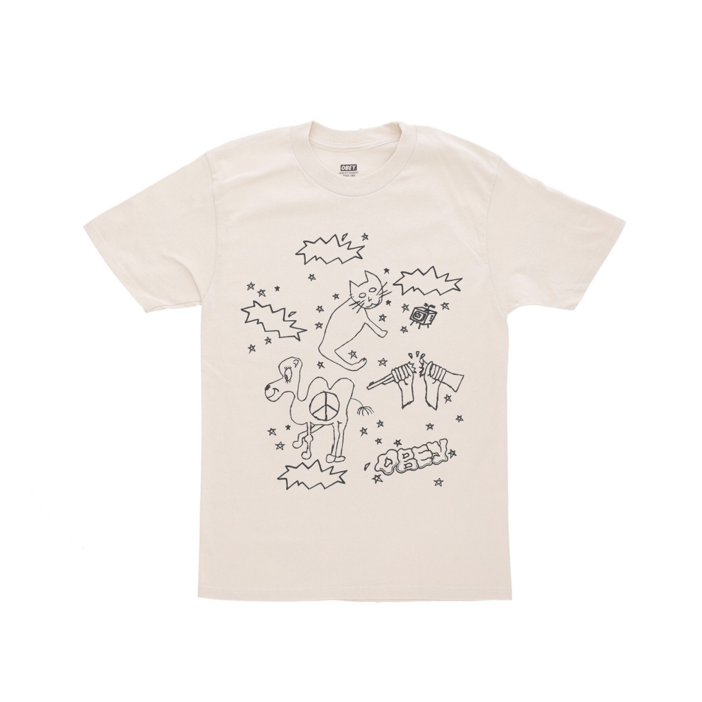 maglietta uomo cat camel classic tee CREAM