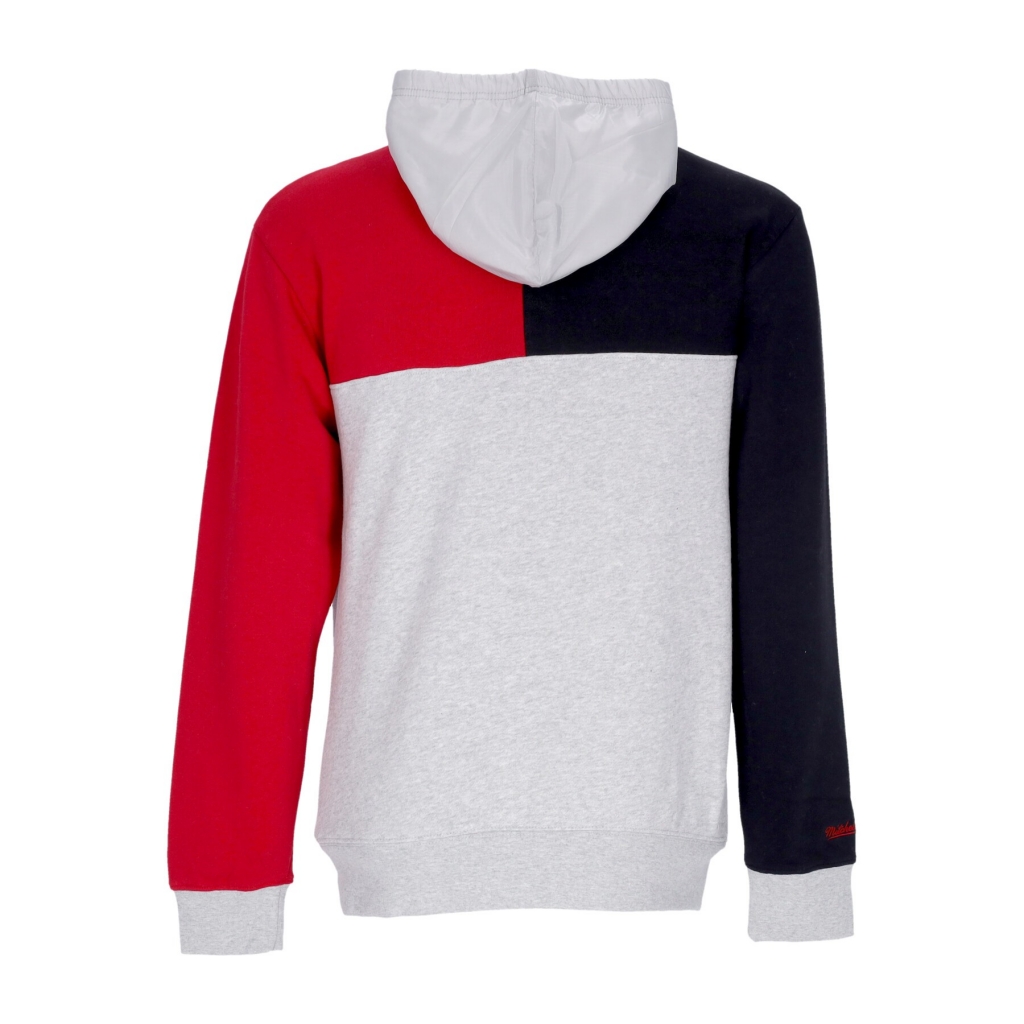 felpa cappuccio uomo nba tie breaker fleece hoodie hardwood classics chibul GREY HEATHER/RED