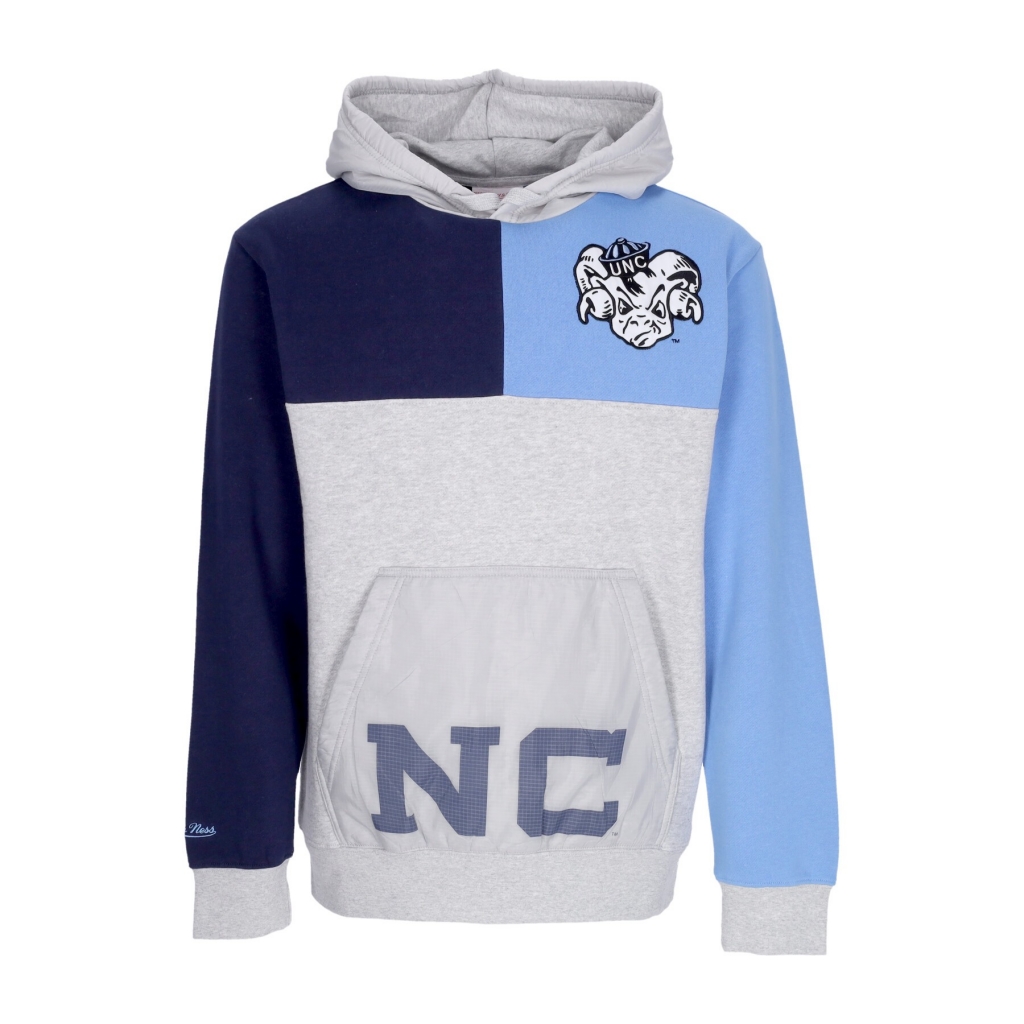 felpa cappuccio uomo ncaa tie breaker fleece hoodie unctar GREY HEATHER/NAVY