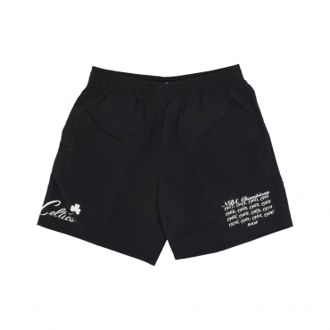 pantaloncino uomo nba team heritage woven short hardwood classics boscel BLACK