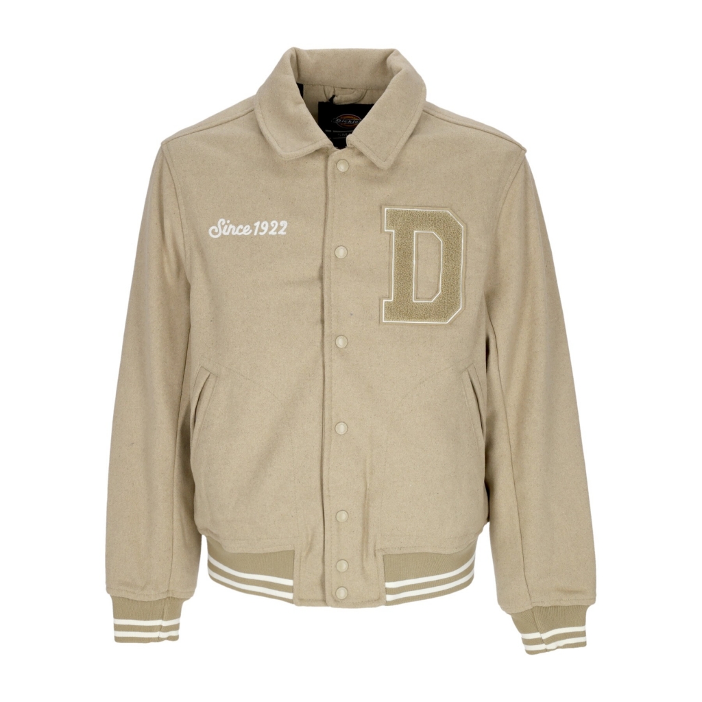 giubbotto college uomo vale varsity bomber jacket KHAKI