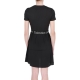 Vestito Calvin Klein Donna Logo Elastic Dress BEH CK BLACK