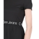 Vestito Calvin Klein Donna Logo Elastic Dress BEH CK BLACK