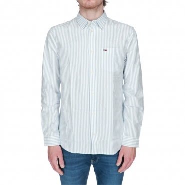 Camicia Tommy Hilfiger Uomo Essential Stripe YBR WHITE INDIGO
