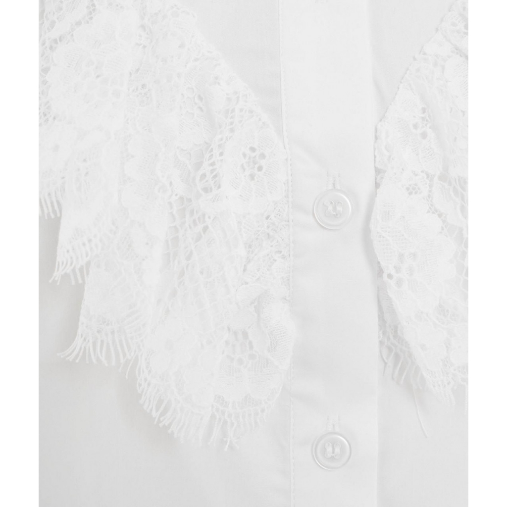 Camicia con pizzo bianco