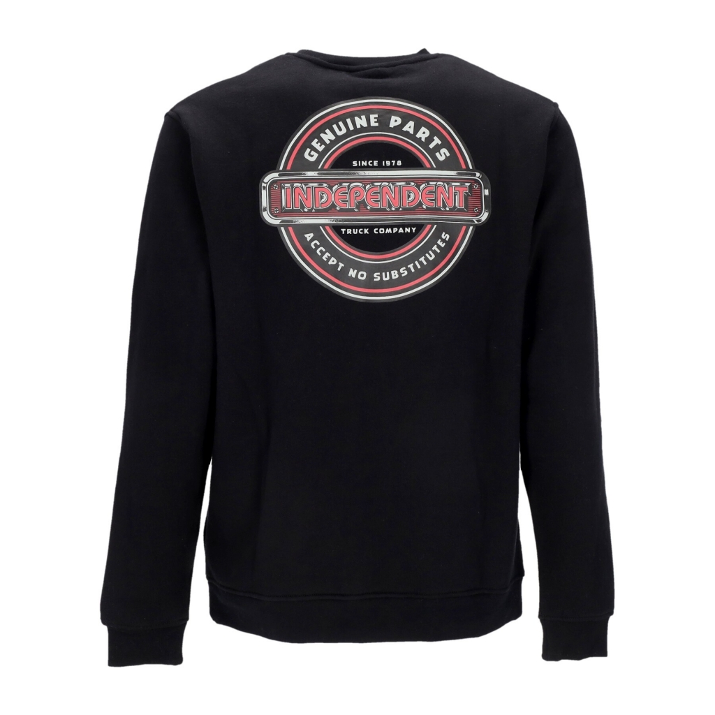 felpa girocollo uomo accept no substitutes crewneck BLACK